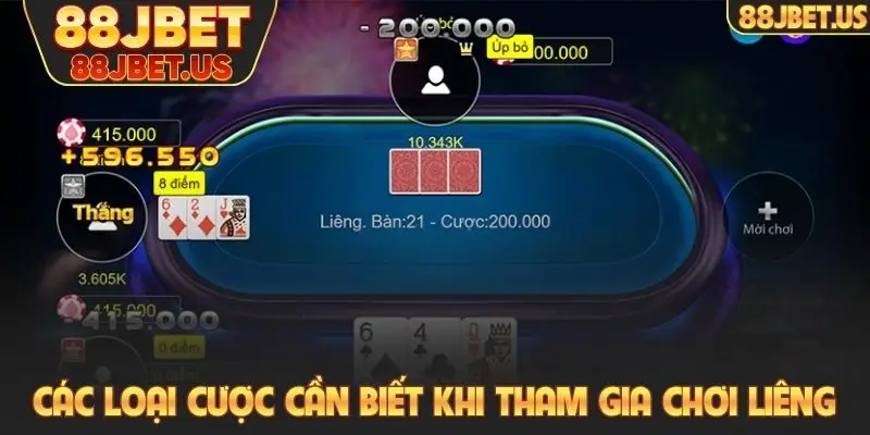 Các loại cược cần biết khi tham gia chơi Liêng