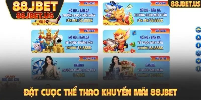 Khuyến mãi 88JBET 3 Đặt cược thể thao khuyến mãi 88JBET